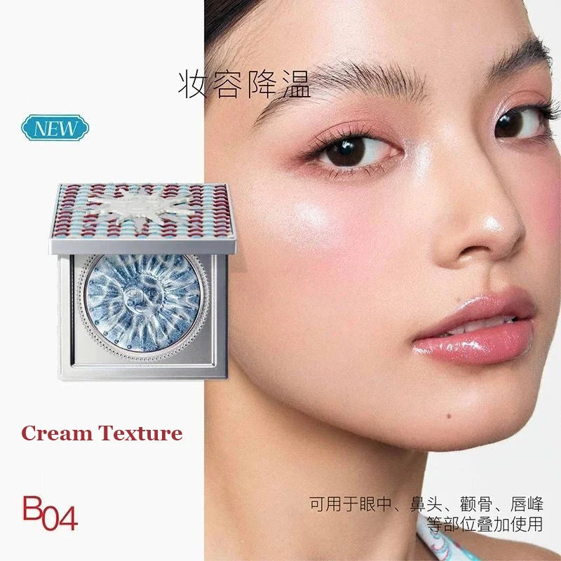 Emotional Shimmer Pressed Powder Blush for Natural Radiant Glow - 28