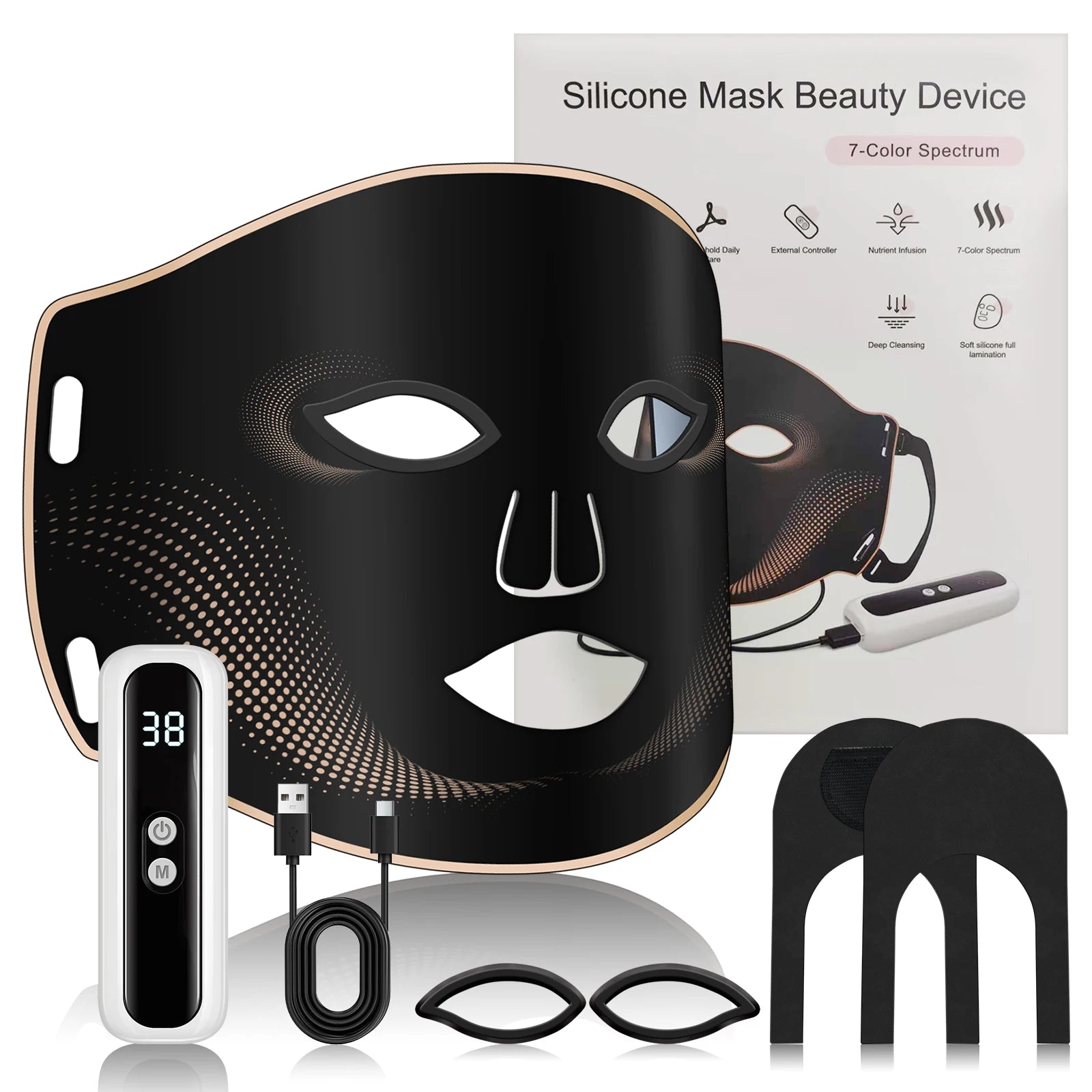 7-Color LED Light Therapy Facial Mask for Skin Rejuvenation - 14