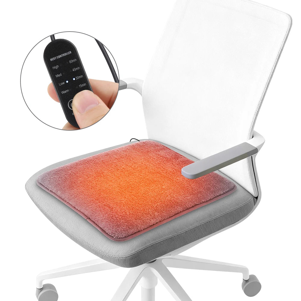 USB Heated Seat Cushion for Office, Home, and Car - 1