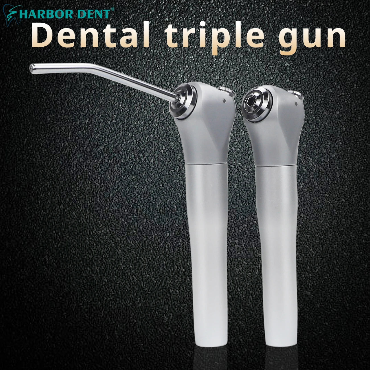 3-Way Dental Air Water Syringe Handpiece with 2 Nozzles - 6