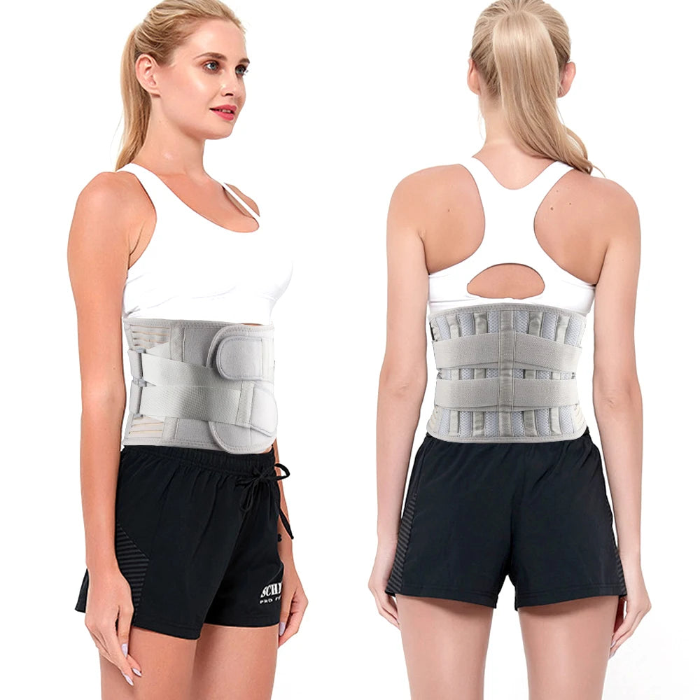 Adjustable Lumbar Support Brace for Lower Back Pain Relief - 12