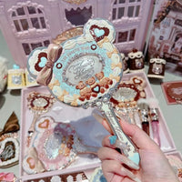 Cute Teddy Bear Handheld Makeup Mirror