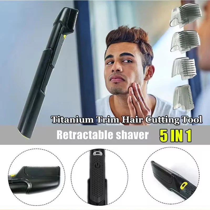 5-in-1 Portable Wireless Men's Body Hair and Beard Trimmer - 3