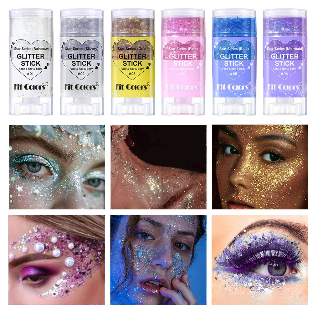 Festival Body and Face Glitter Makeup Stick - 2