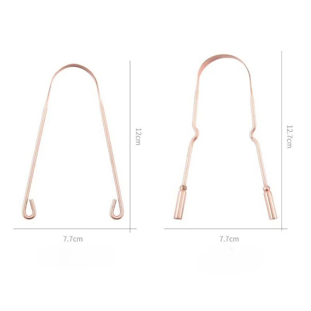 Pure Copper Tongue Scraper for Fresh Breath and Oral Hygiene - 6