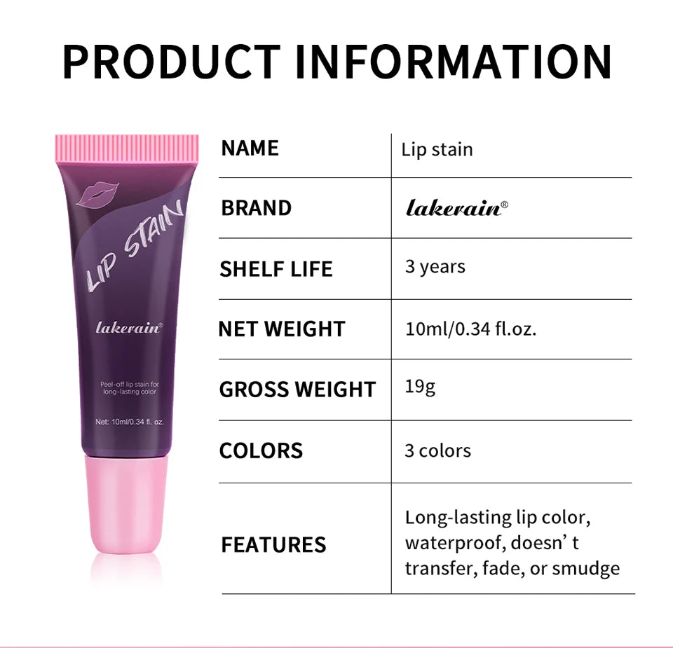 Waterproof Peel-Off Matte Lip Stain - 16
