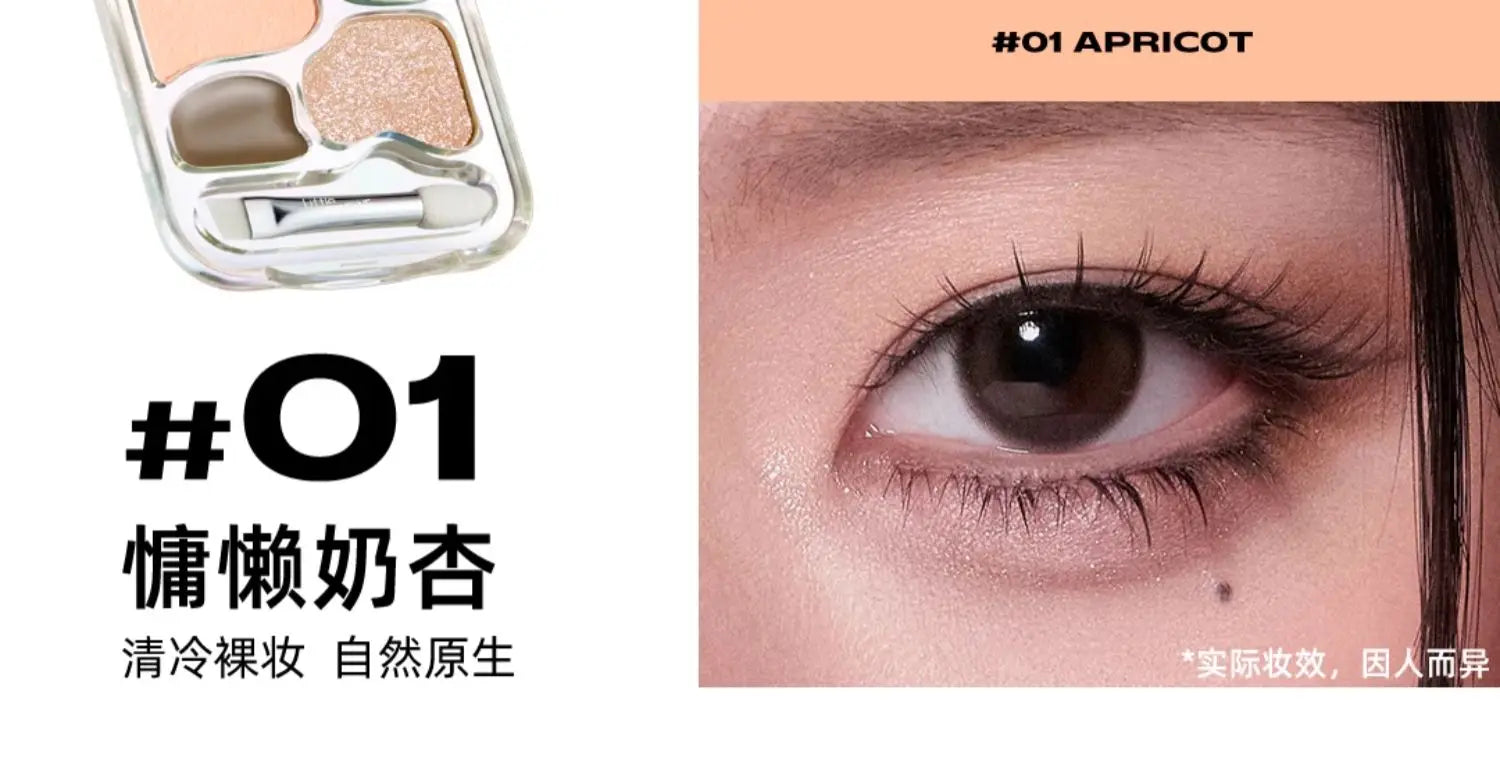 4-Color Long-Lasting Waterproof Eyeshadow Palette - 20