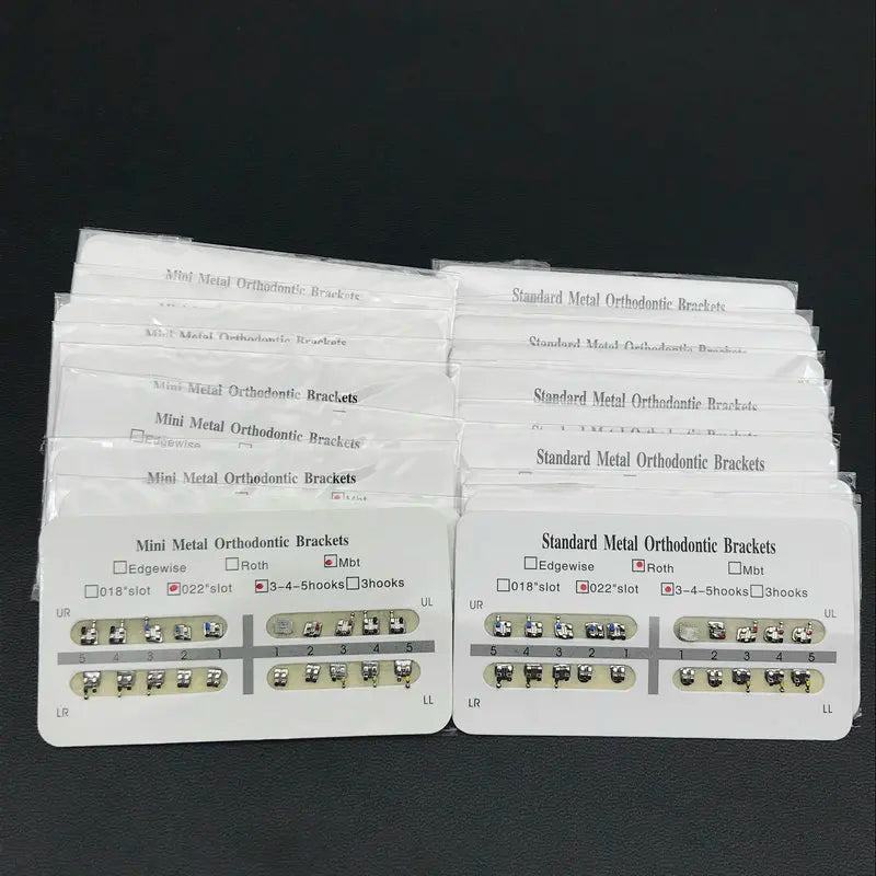 Professional Metal Orthodontic Dental Brackets Set - 8
