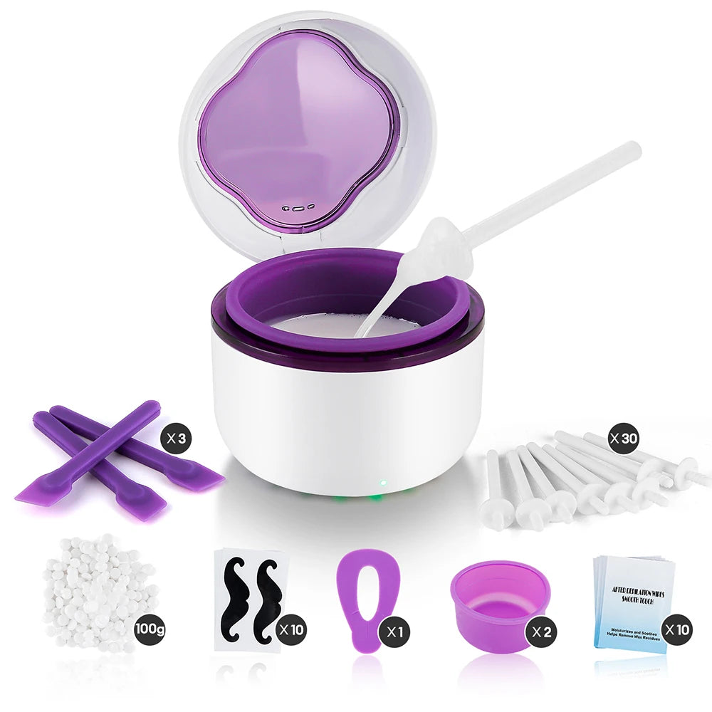 Portable Mini Wax Heater Kit for Painless Hair Removal - 8