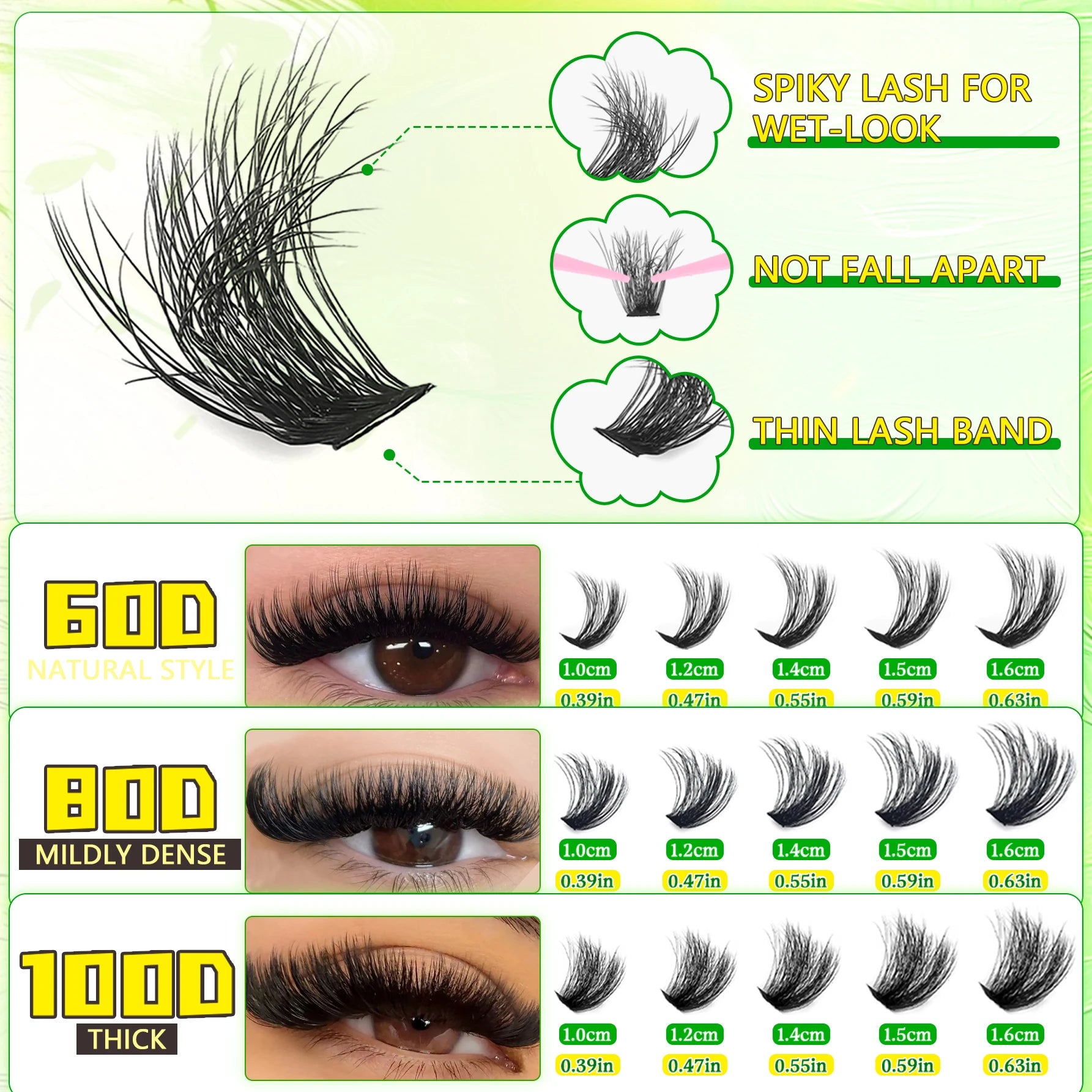 DIY Mega Volume Eyelash Cluster Extension Kit - 8