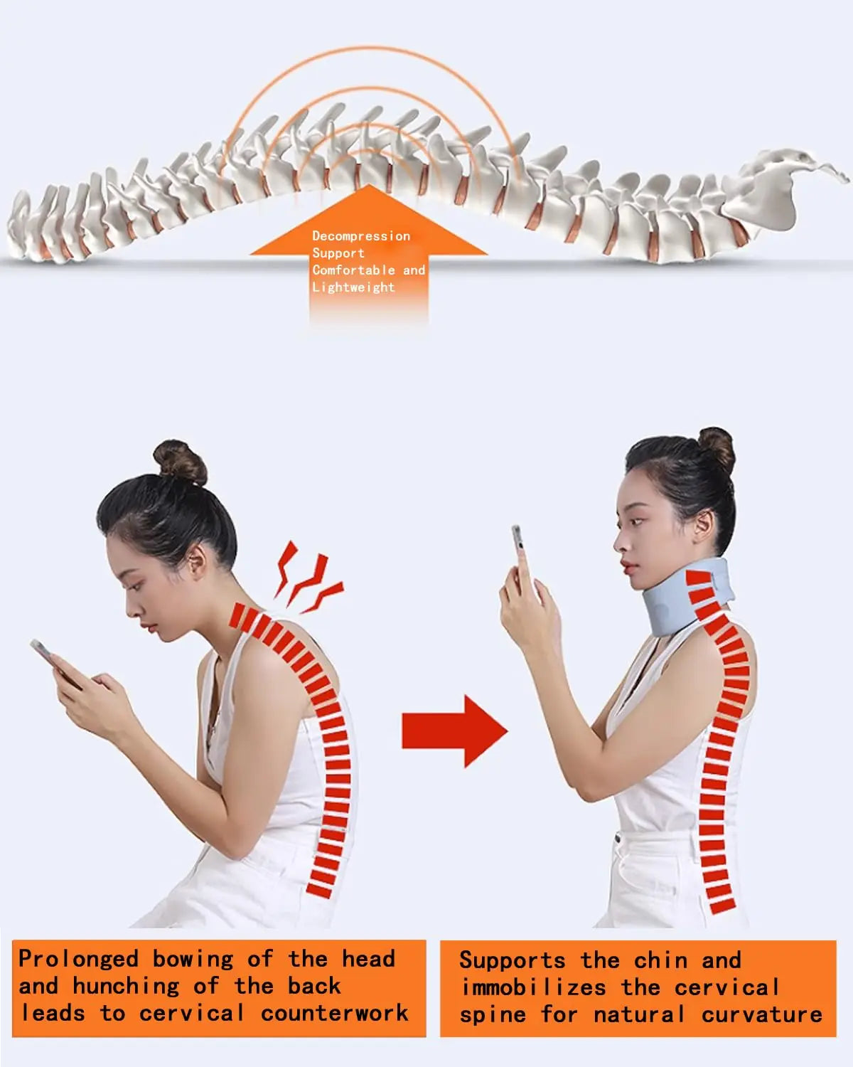 Adjustable Soft Foam Cervical Neck Support Collar - 6