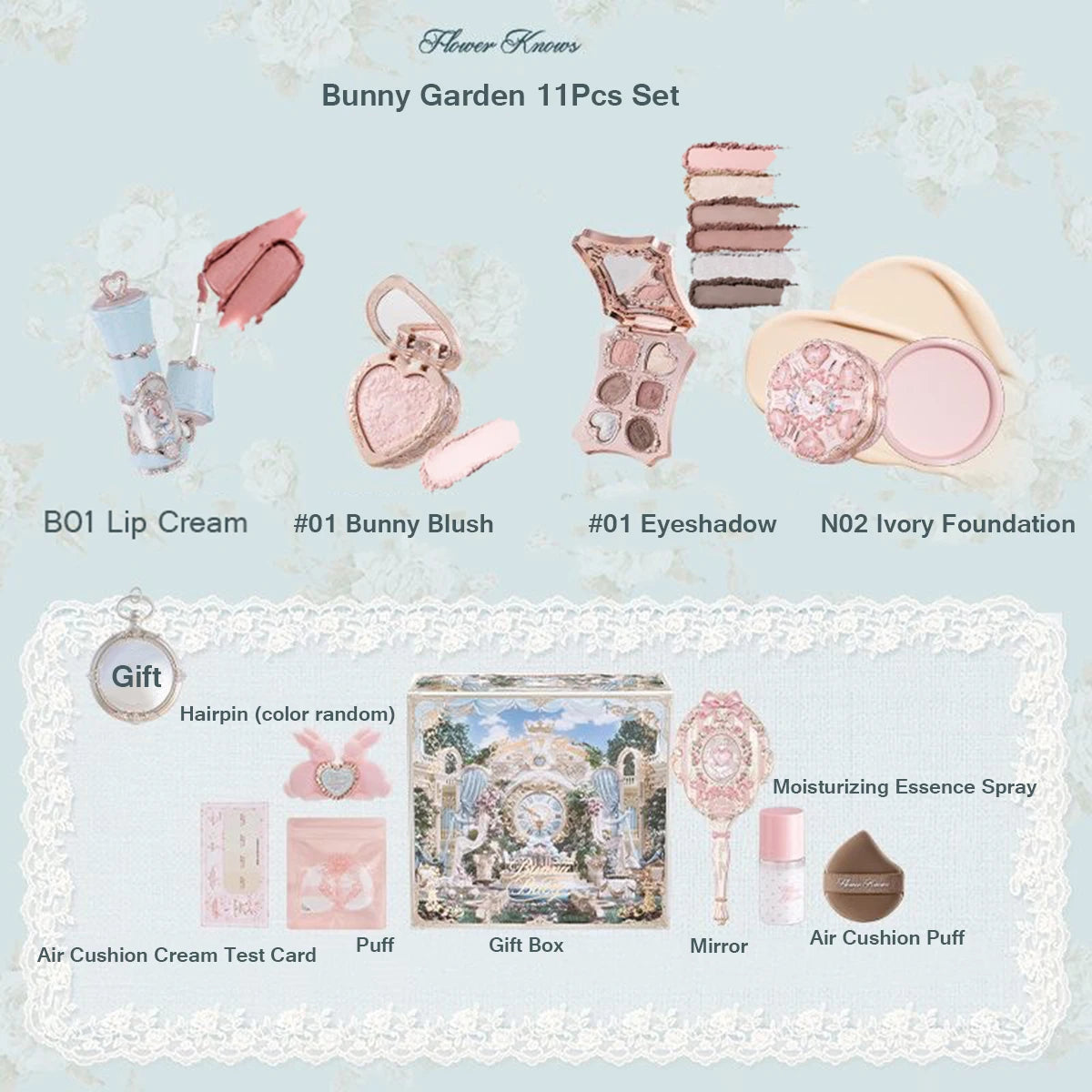 Complete Bunny Garden Professional Makeup Set - 20