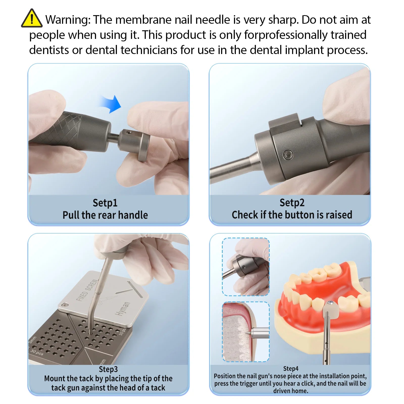 Dental Membrane Tacker Gun Kit for Precise Fixation - 5