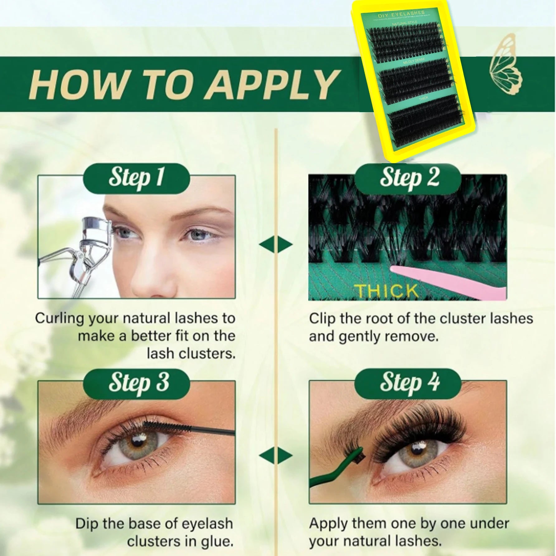 DIY Mega Volume Eyelash Cluster Extension Kit - 6