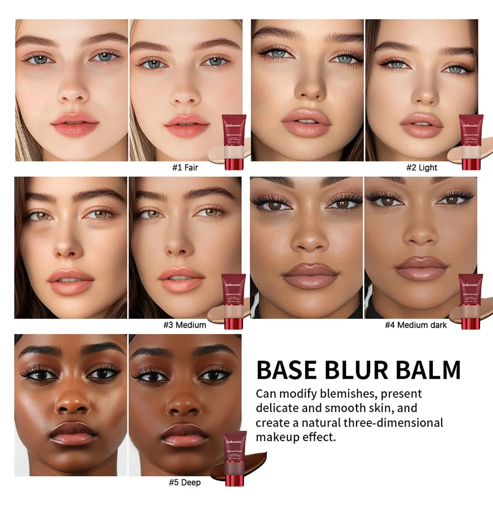 4-Piece Long-Lasting Waterproof Makeup Base and Setting Set - 24