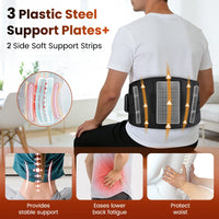 Cordless Heated Lumbar Massage Belt for Back Pain & Period Relief