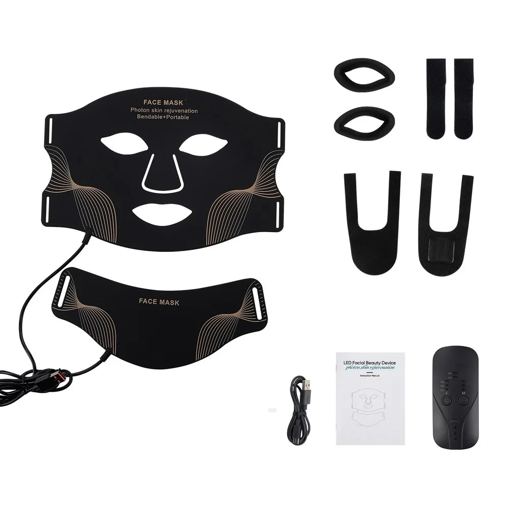 7-Color LED Photon Therapy Mask for Face and Neck - 23