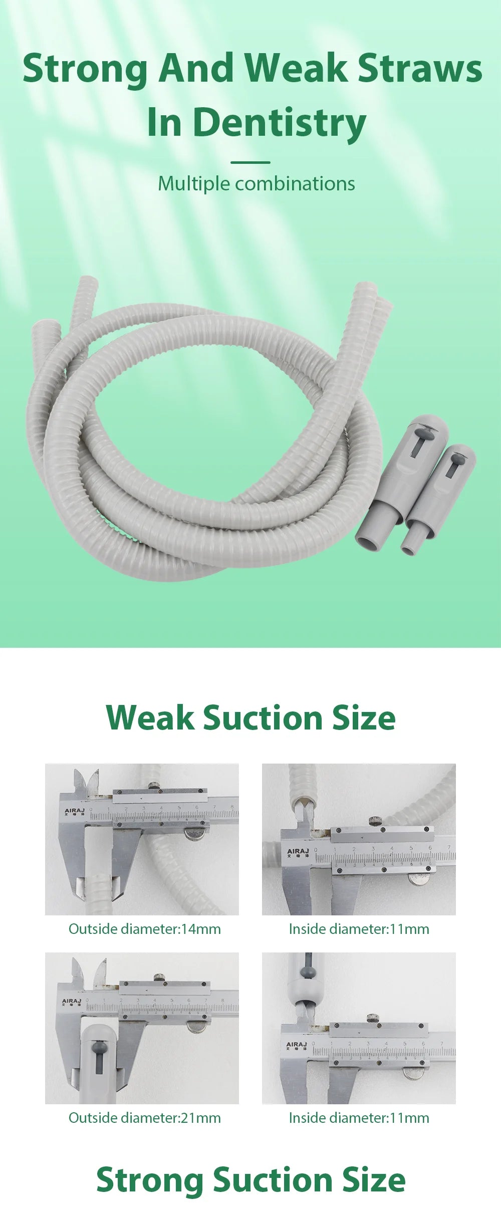 2-Meter Dental Suction Replacement Tubing Hose - 5
