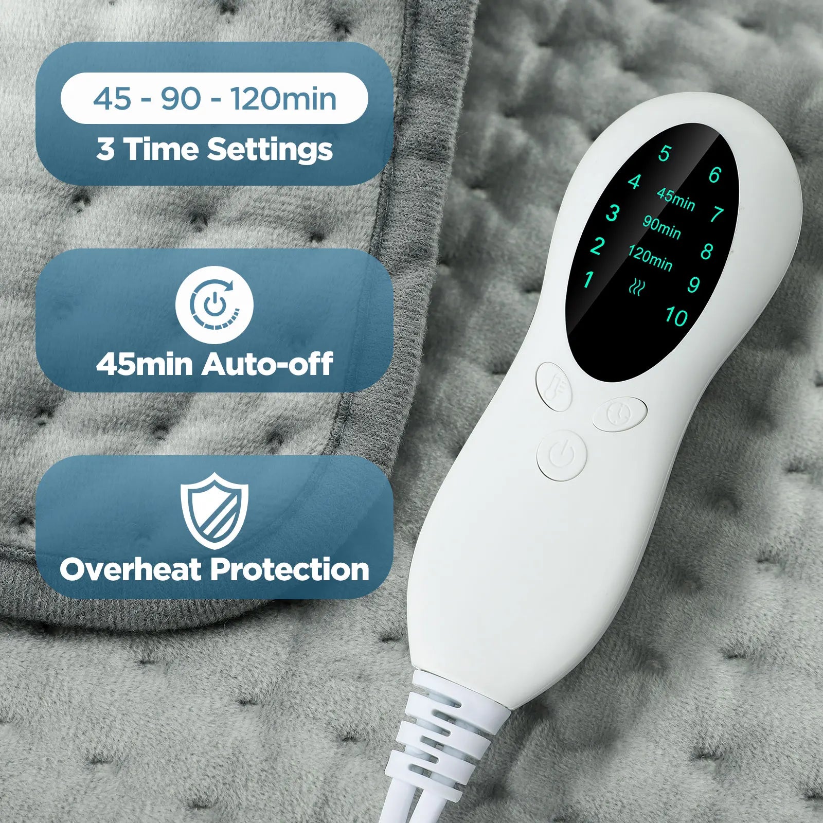 Electric Heating Pad for Back Pain and Muscle Relief - 9