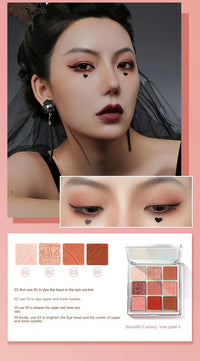 9-Color Waterproof Eyeshadow Palette for Professional Looks