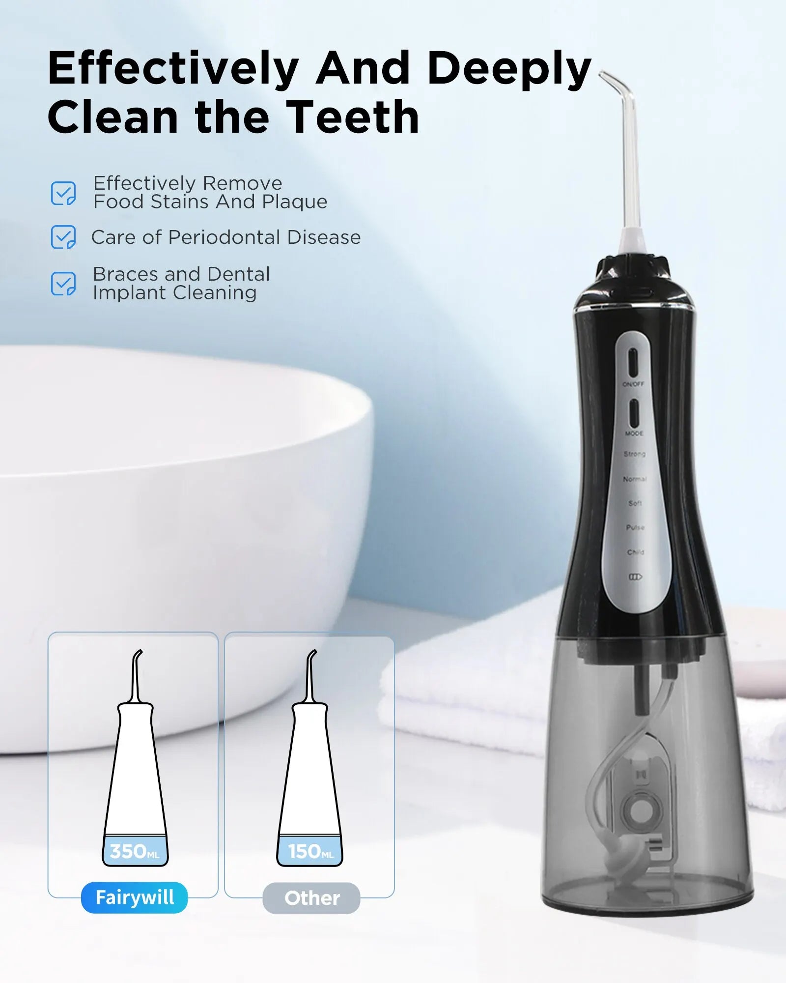 Portable Cordless Water Flosser for Deep Teeth Cleaning - 4