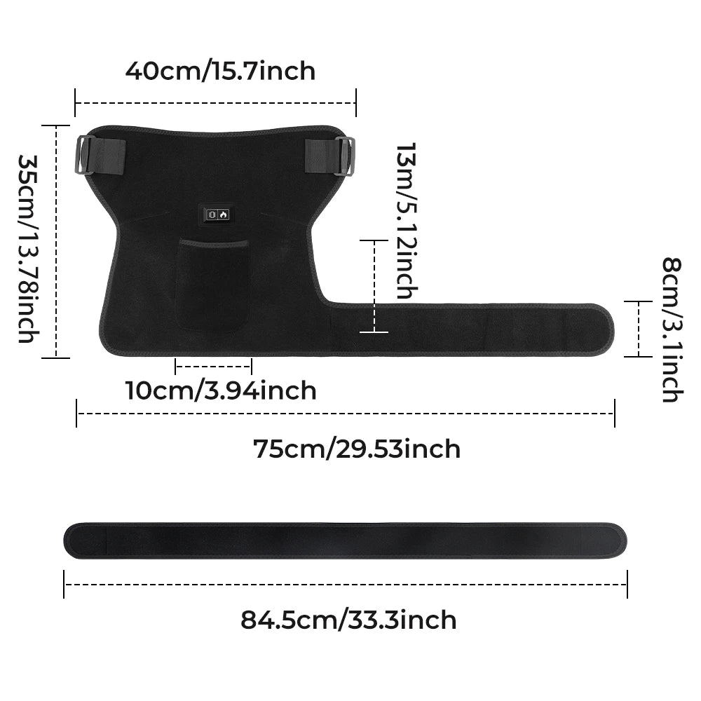Heated Hip and Lower Back Support Brace - 25