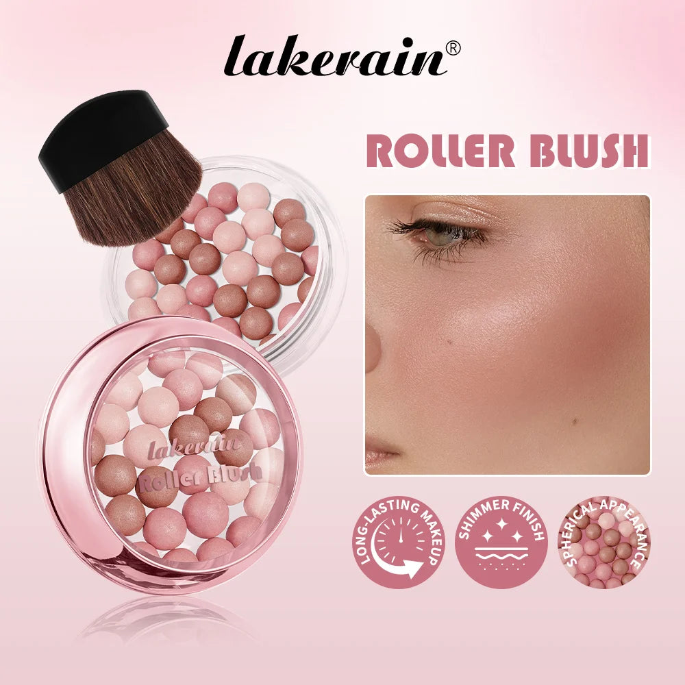 Long-Lasting Shimmering Pearl Blush Powder Beads - 4