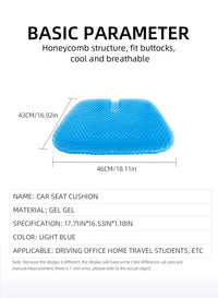Honeycomb Gel Orthopedic Seat Cushion for Pressure Relief