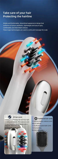 Electric Scalp Massager and Hair Growth Oil Applicator