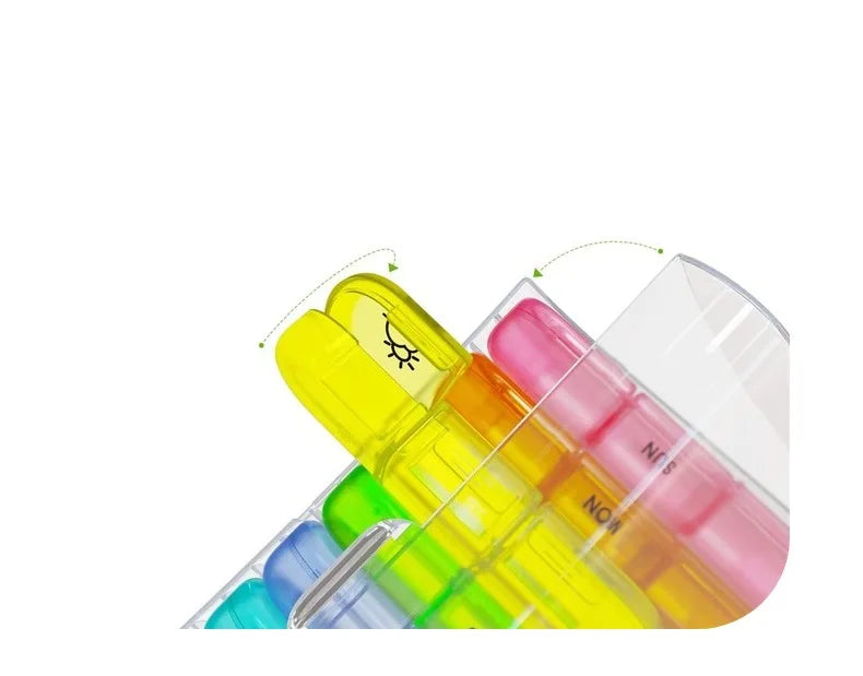 7-Day Stackable Weekly Pill Organizer for Daily Medication - 4