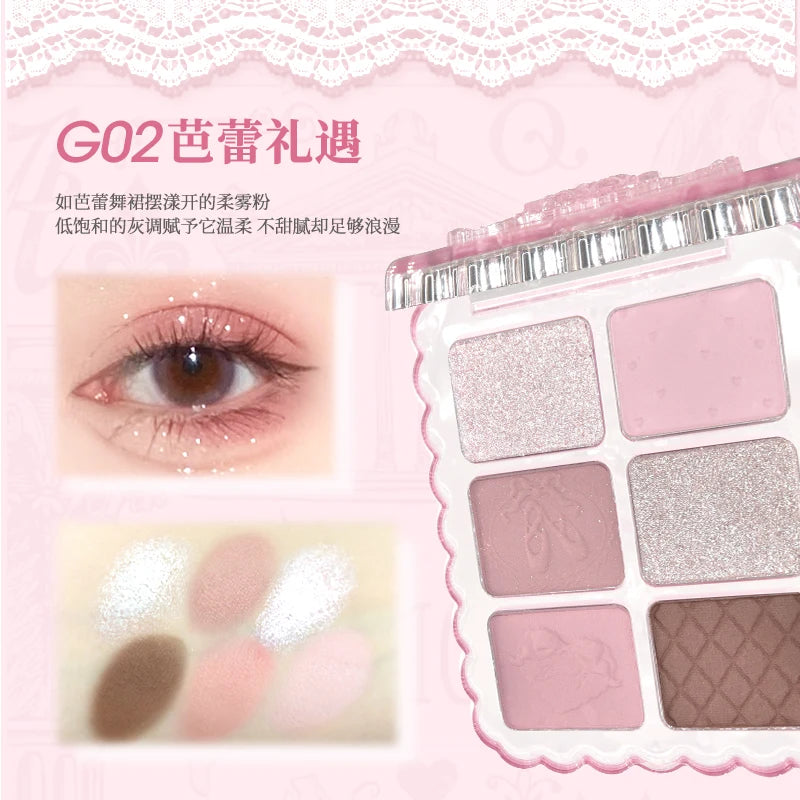 6-Color Matte and Shimmer Eyeshadow Palette - 23
