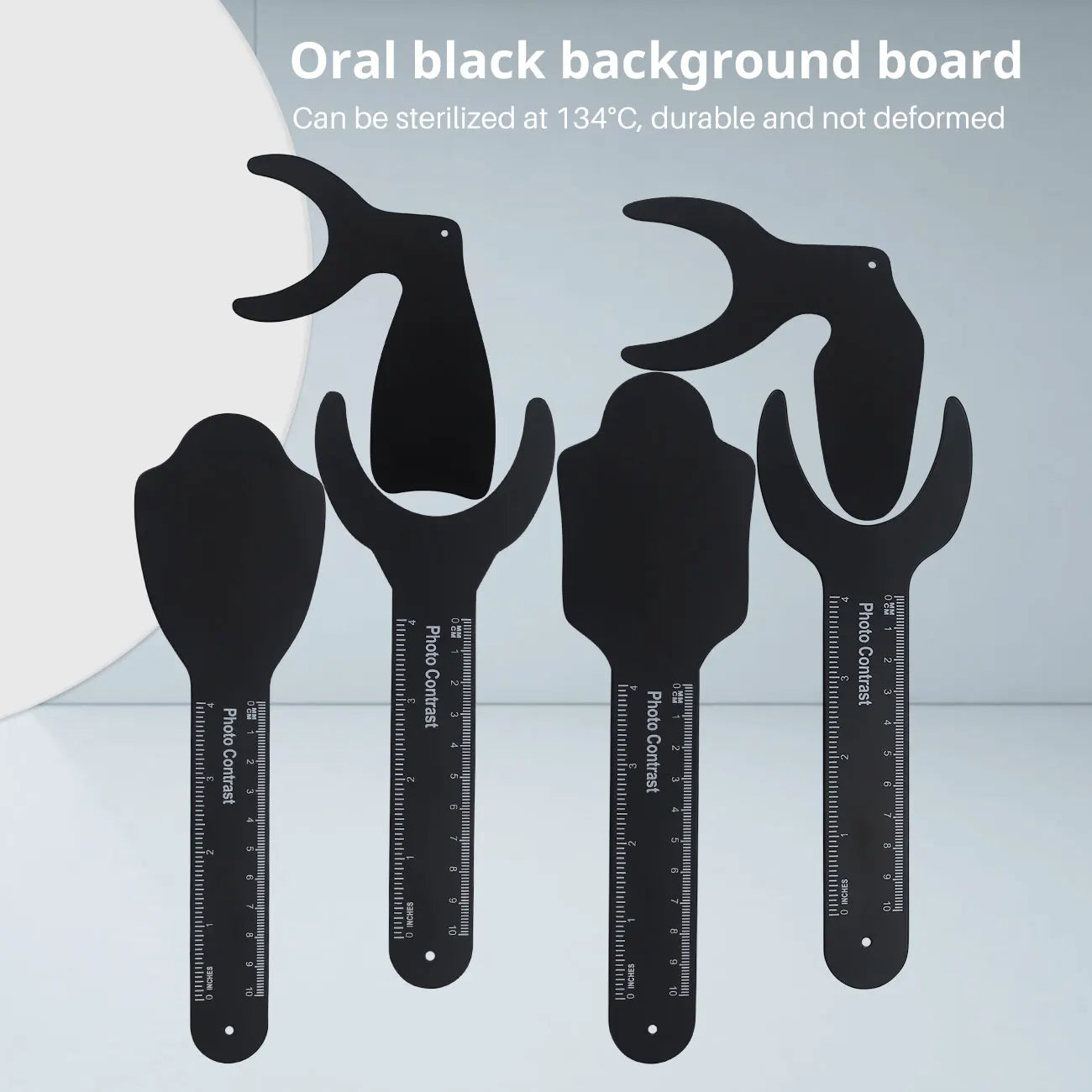 Dental Photography Contrast Board with Measurement Scale - 5