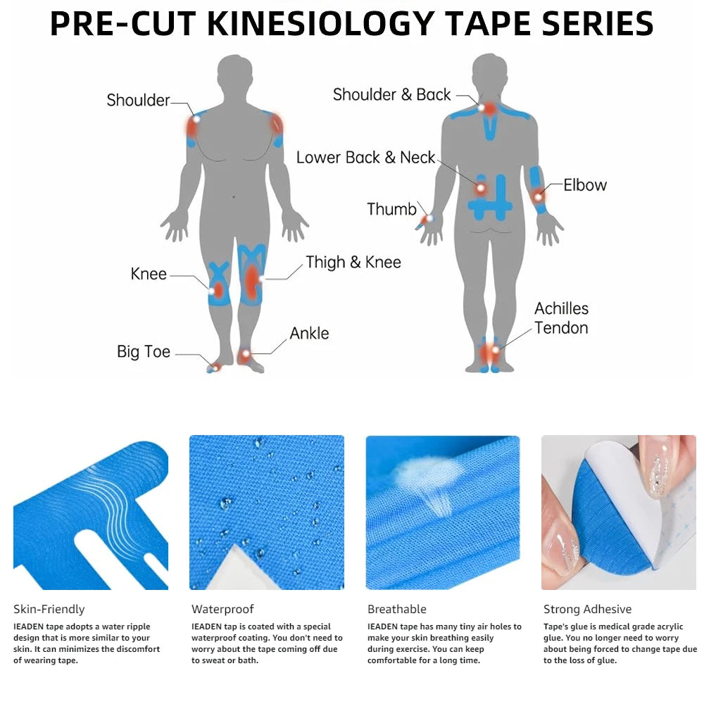 Kinesiology Knee Support Tape for Sports and Pain Relief - 14
