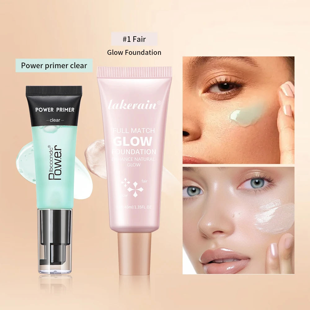 Hydrating Makeup Primer and Glow Foundation Set - 9