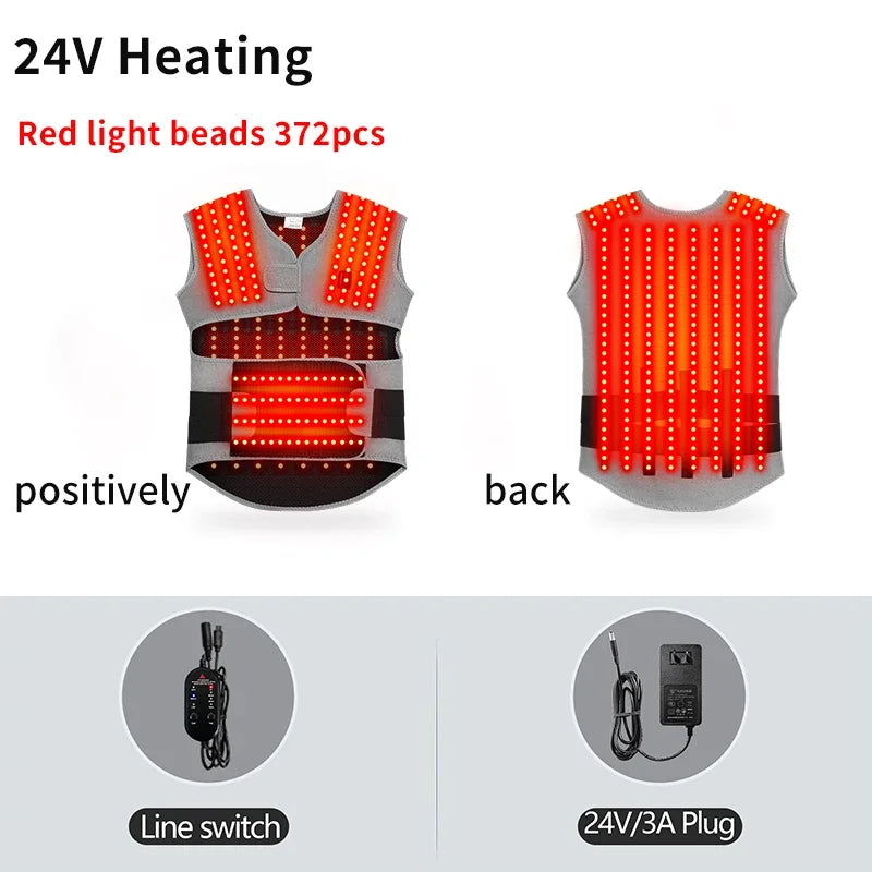 Red Light Heated Body Support Massage Wrap - 20