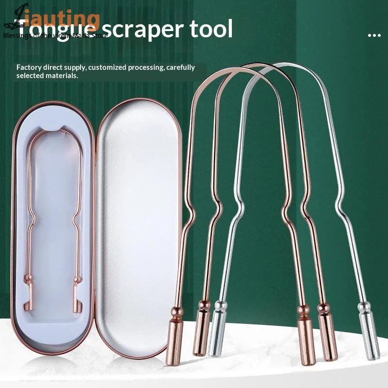 Professional Metal Tongue Scraper for Fresh Breath - 5