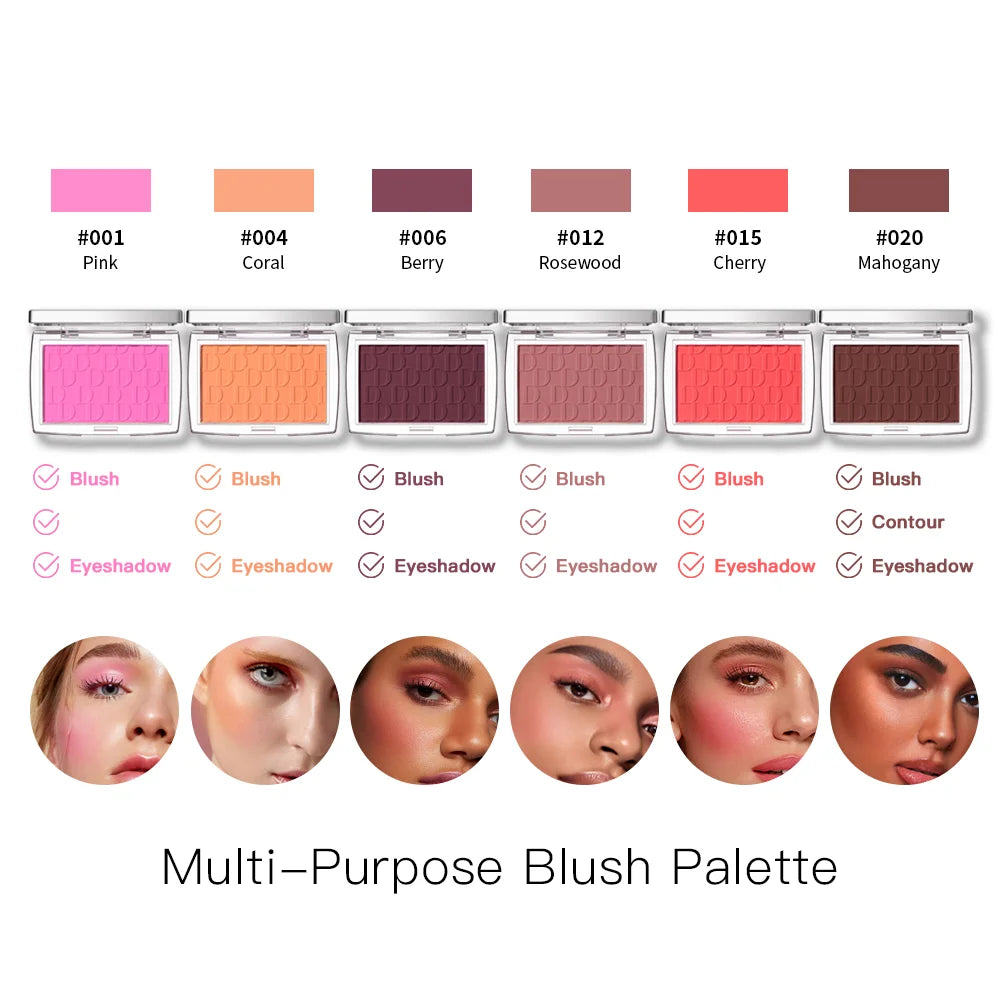 Matte Embossed Blush Palette for Natural Cheek Color - 3