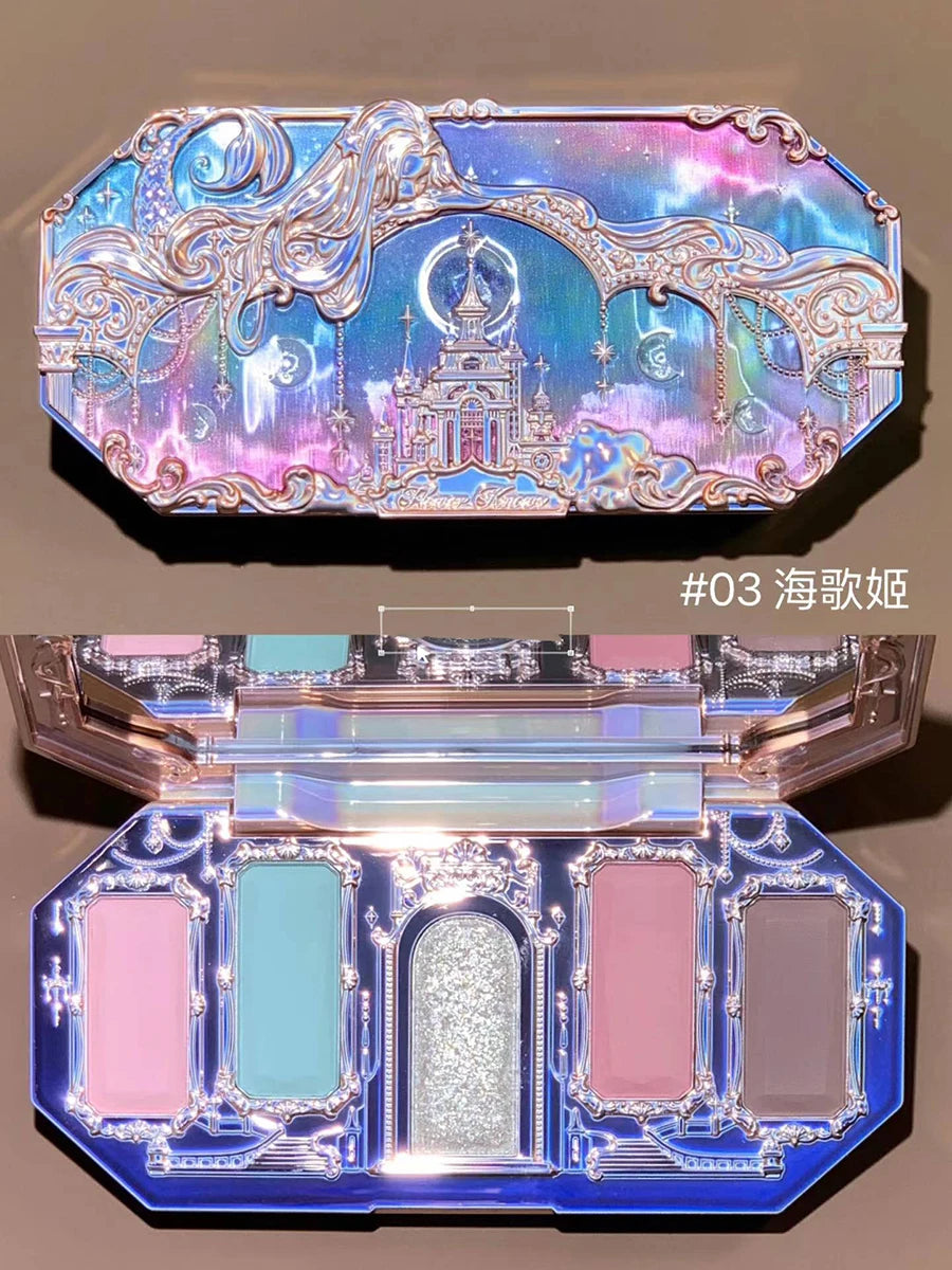 5-Color Mermaid Eyeshadow Palette for Long-Lasting Shimmer - 18