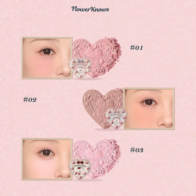 Velvet Matte Heart-Shaped Powder Blush - 3