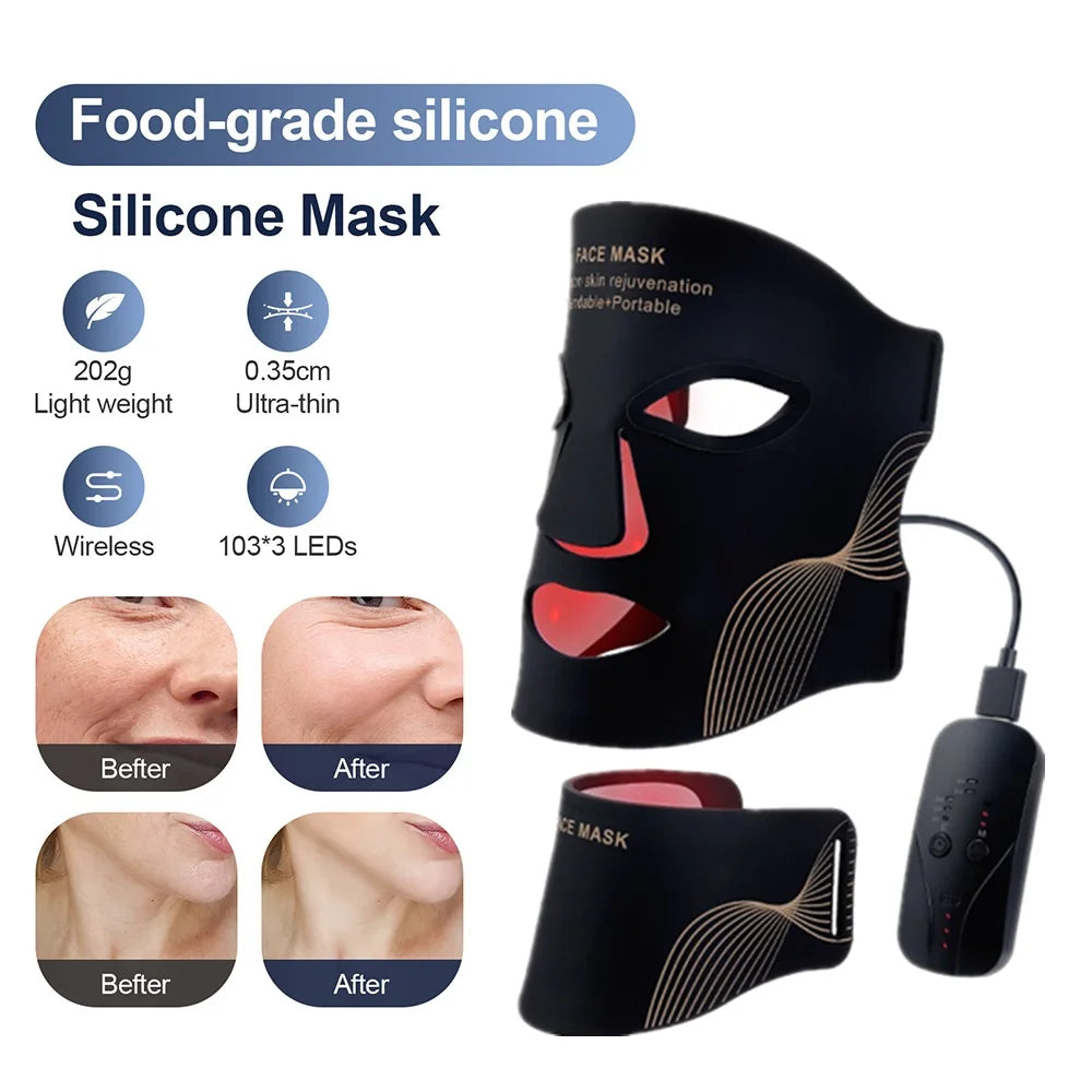 7-Color LED Photon Therapy Mask for Face and Neck - 2