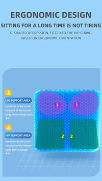 Ergonomic Honeycomb Gel Seat Cushion for Pain Relief
