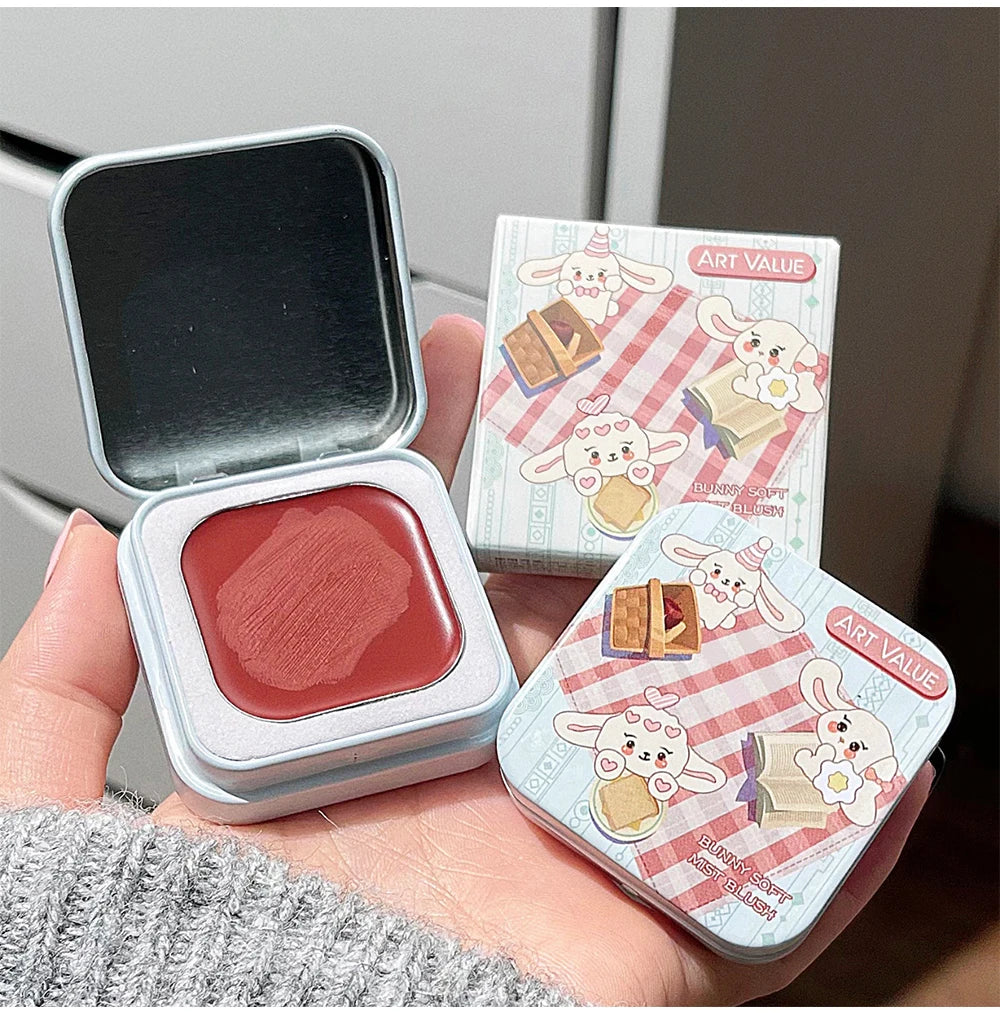 Matte Cream Cheek Blusher Palette for Natural Glow - 5