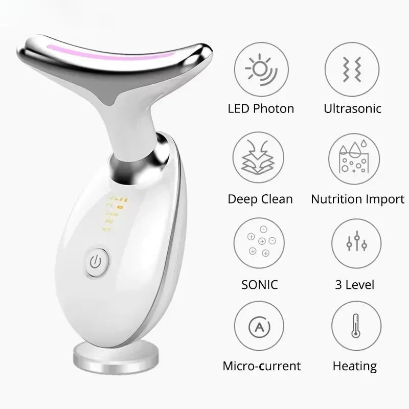 7-Color LED Neck and Face Lifting Massager - 12
