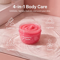 Raspberry Vanilla Sugar Body Scrub for Smooth Glowing Skin