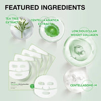 Collagen CICA Soothing Facial Mask for Deep Hydration