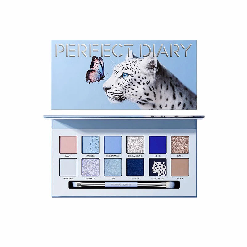 12-Color Waterproof Shimmer and Matte Eyeshadow Palette - 3
