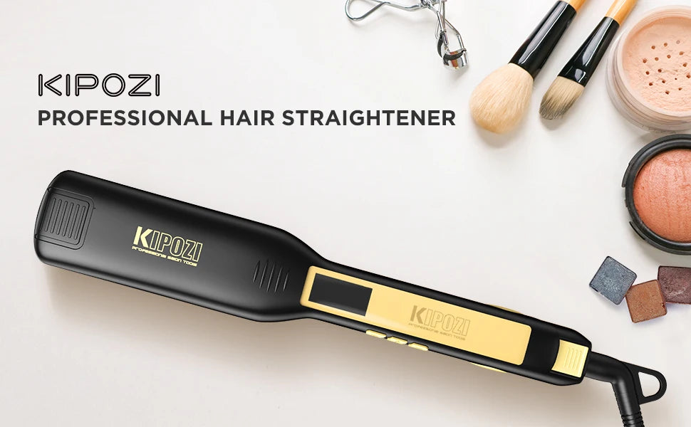 Professional Titanium Hair Straightener with Digital Display - 8