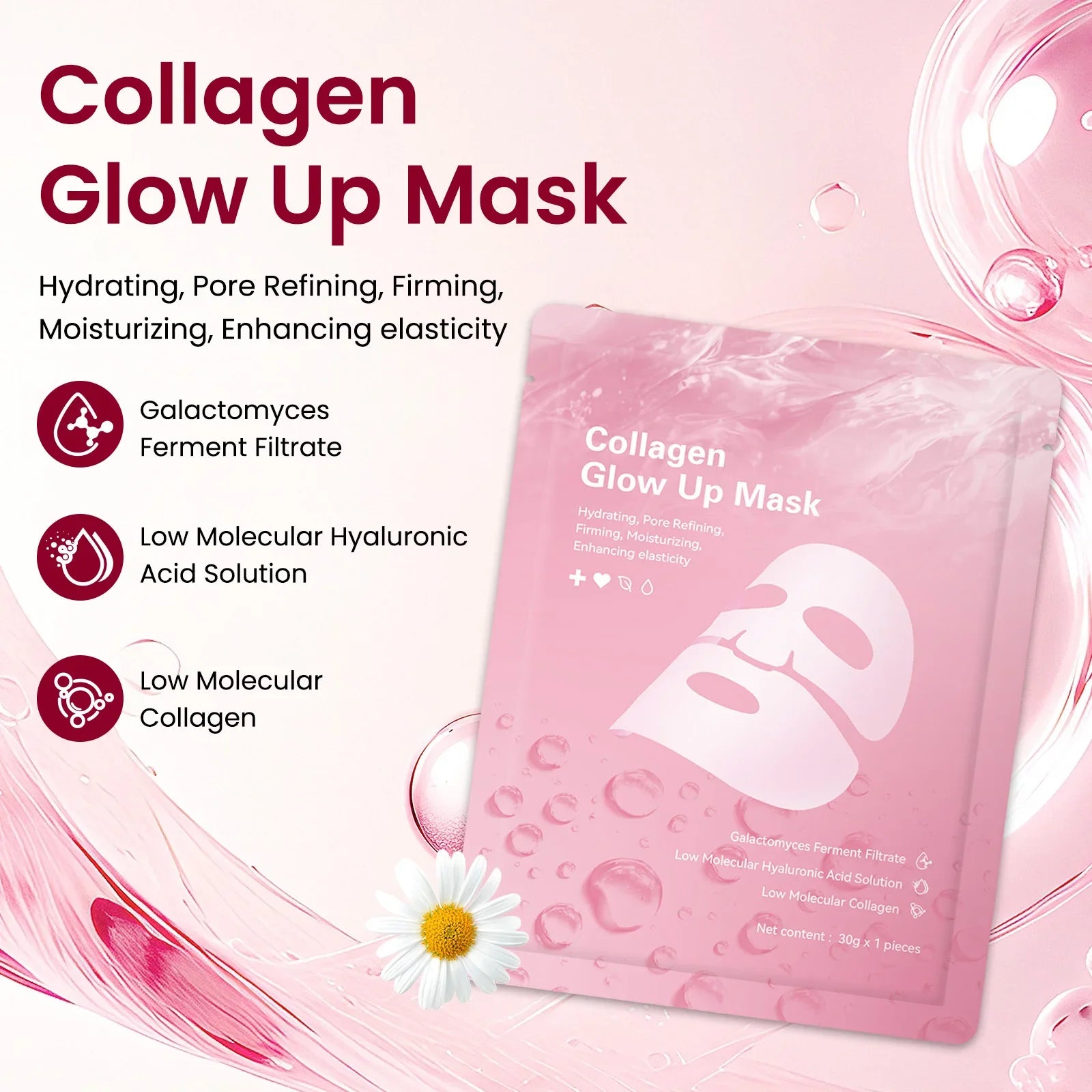 Collagen Firming & Hydrating Face Mask Set - 3