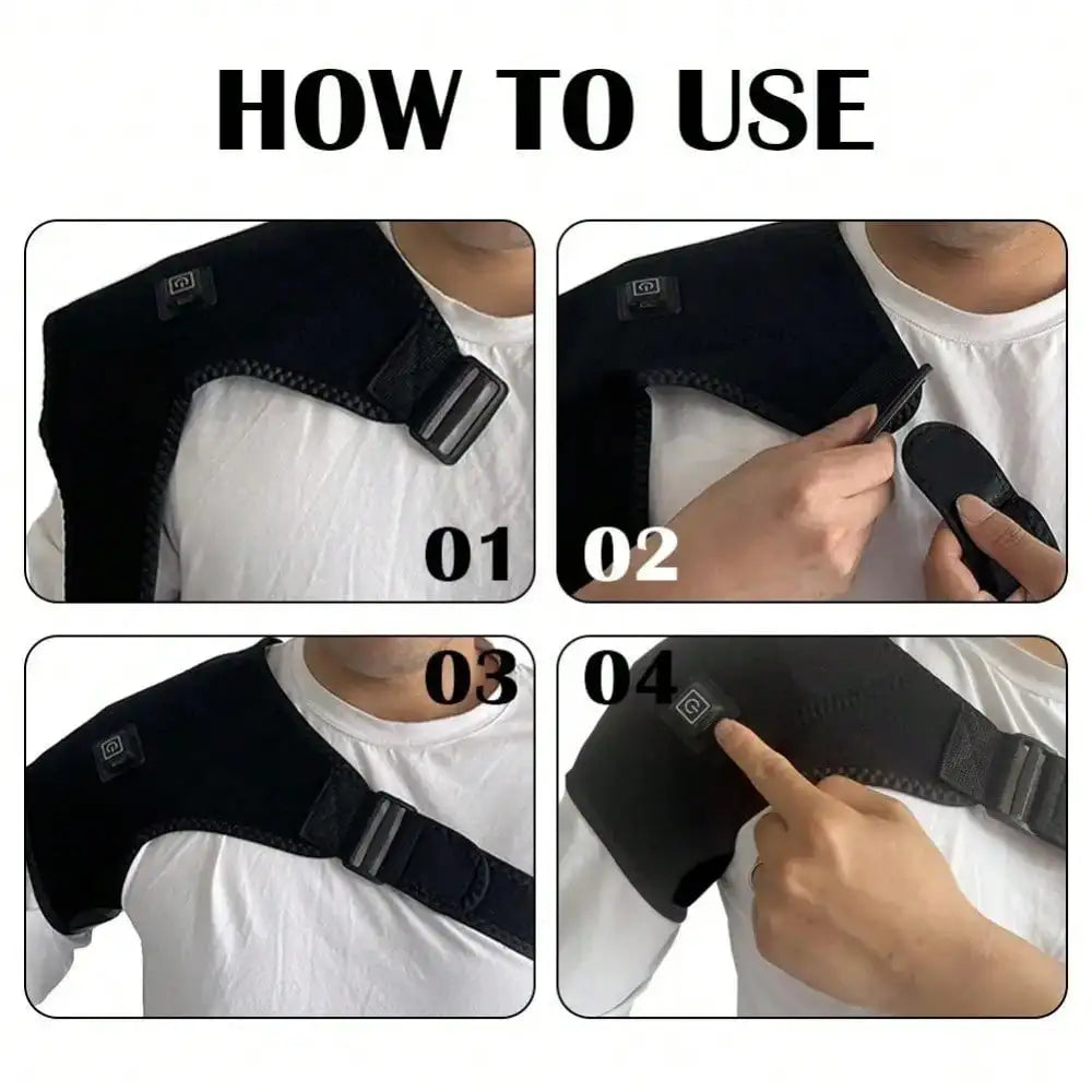 Electric Heated Shoulder Massage Wrap for Pain Relief - 1