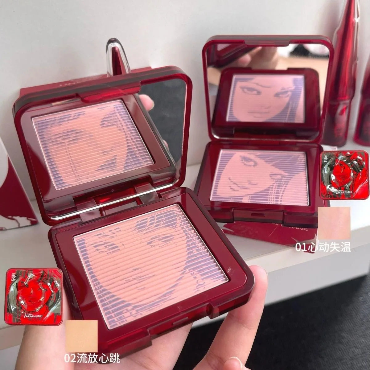 Long-Lasting Mineral Powder Blush Palette - 3